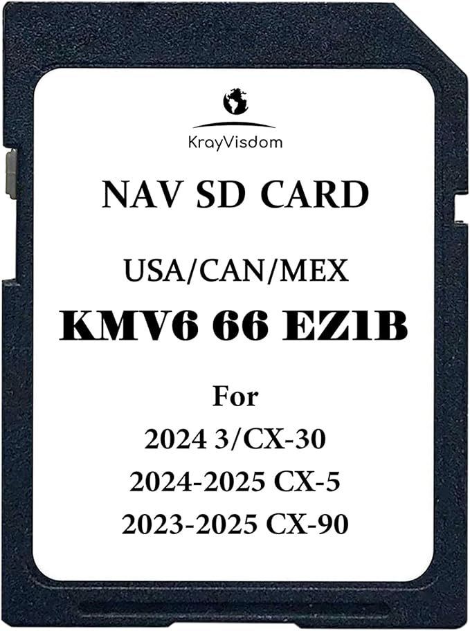 Updated Navigation SD Card | GPS Map Card Compatible with CX 5(2024-2025), CX 30/3(2024), CX 90(2023-2025) | USA/CAN/MEX Maps