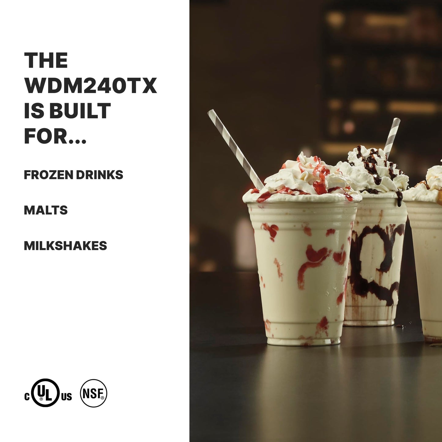 Waring Commercial WDM240TX Heavy-Duty Double Spindle Drink Mixer, Each Spindle Has Independent 1hp Motor, with Countdown Timer, Digital Display, Automatic Start/Stop, 120V, 5-15 Phase Plug, Silver