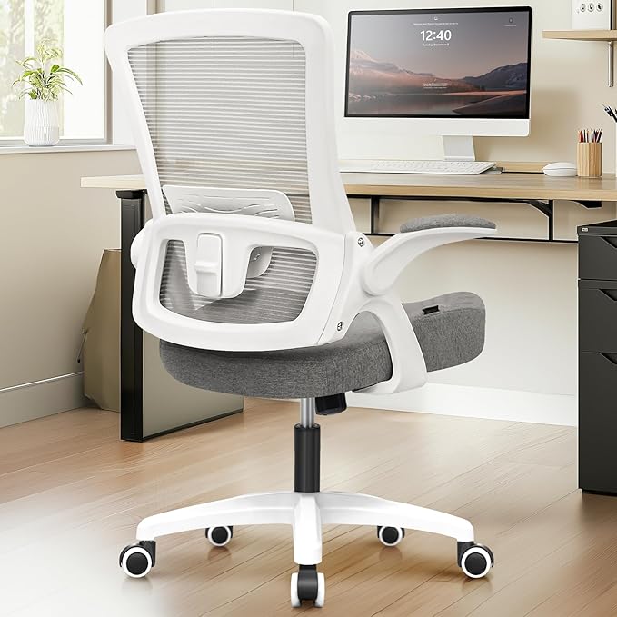 NEO CHAIR Office Desk Chair Computer High Back Mesh Gaming Seat with Ergonomic Adjustable Comfy Flip-up Armrests Lumbar Su...