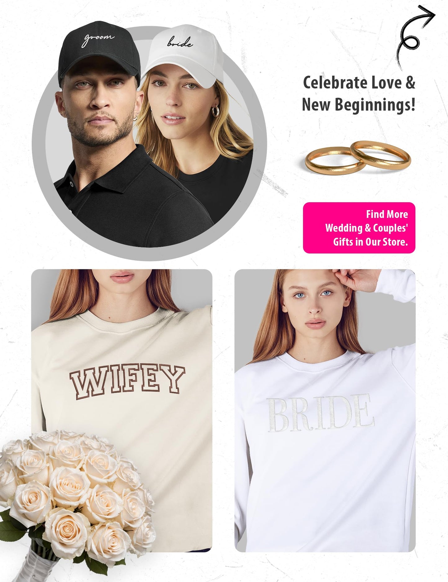 Bride Sweatshirt - Engagement Gift - Bride Sweatshirts For Women - Bride Crewneck Sweatshirt - Wedding Gift White