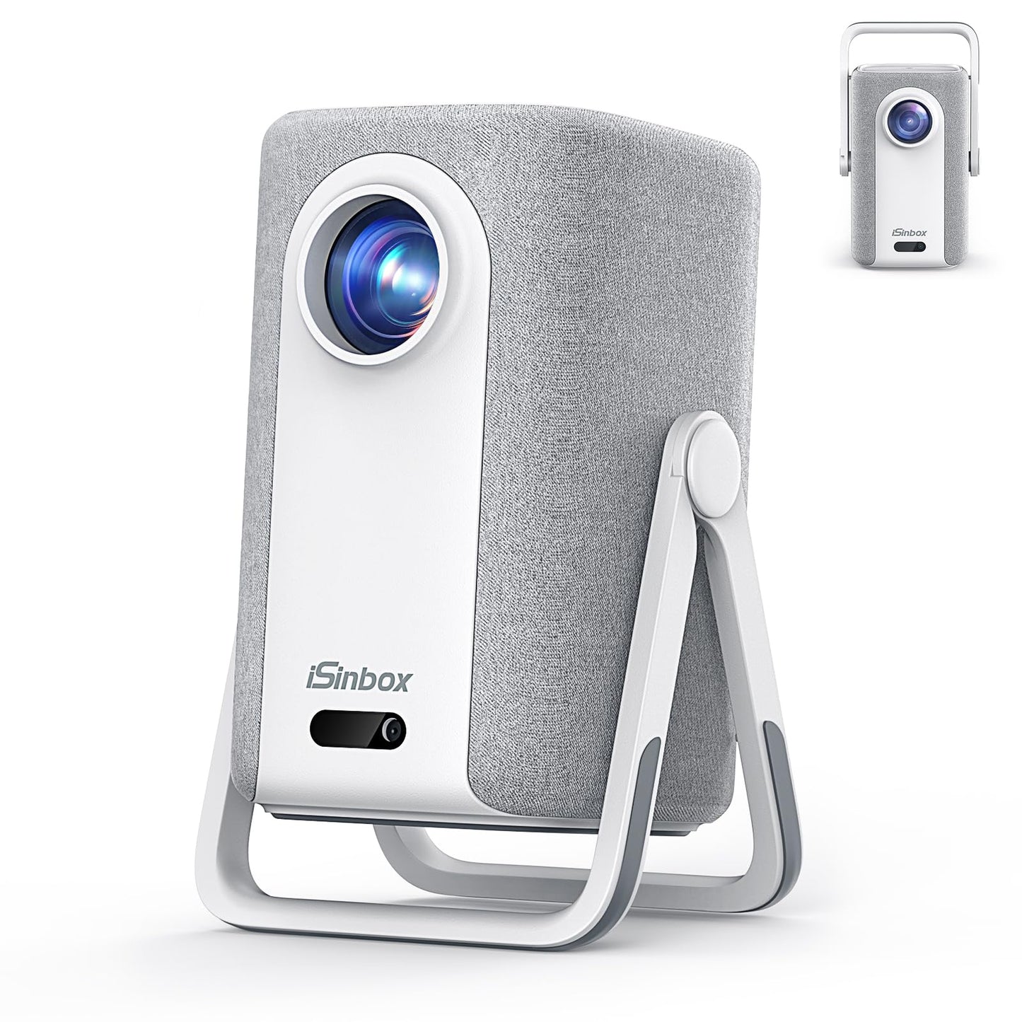 [Short Throw/1500ANSI/Built in Apps] 4K Outdoor Projector with WiFi and Bluetooth, Auto Focus Projector with Dual-Mode Stand, Smart Portable Proyector with Netflix/YouTube/PrimeVideo & Dolby