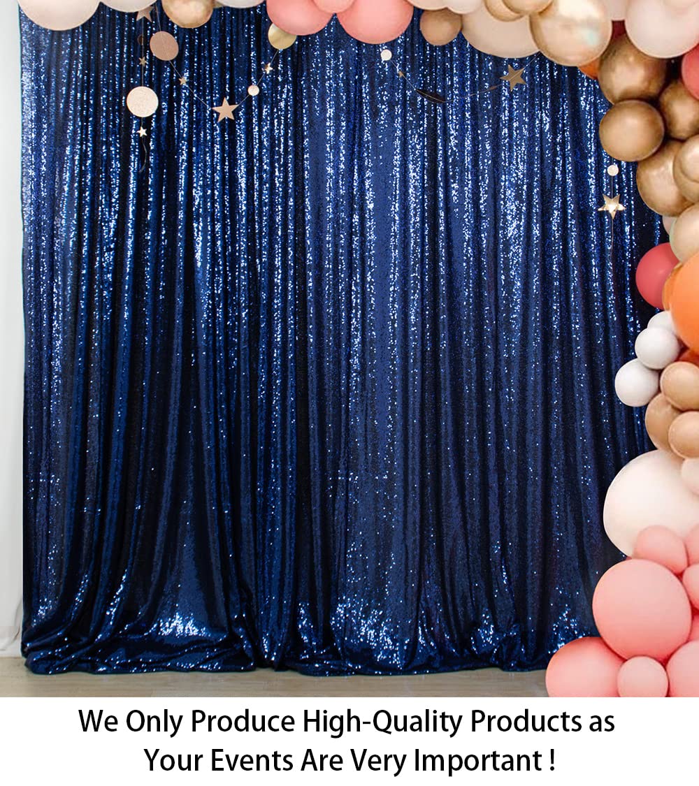 ShiDianYi 4FTX6FT-Navy Blue-Sequin Photo Backdrop, Wedding Photo Booth,Photography Background (Navy Blue)