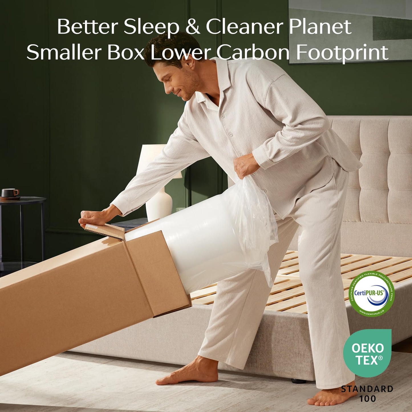 Seventable Queen Mattress, 6 Inch Cooling Gel Memory Foam Mattress in a Box, Medium Firm, Fiberglass Free, Pressure Relief & Breathable, CertiPUR-US Certified, White