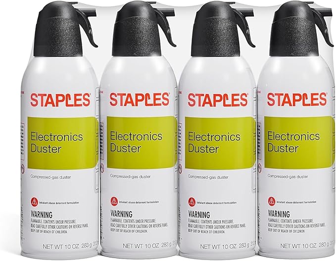 Staples Electronics Air Duster, 10 oz., 4/Pack