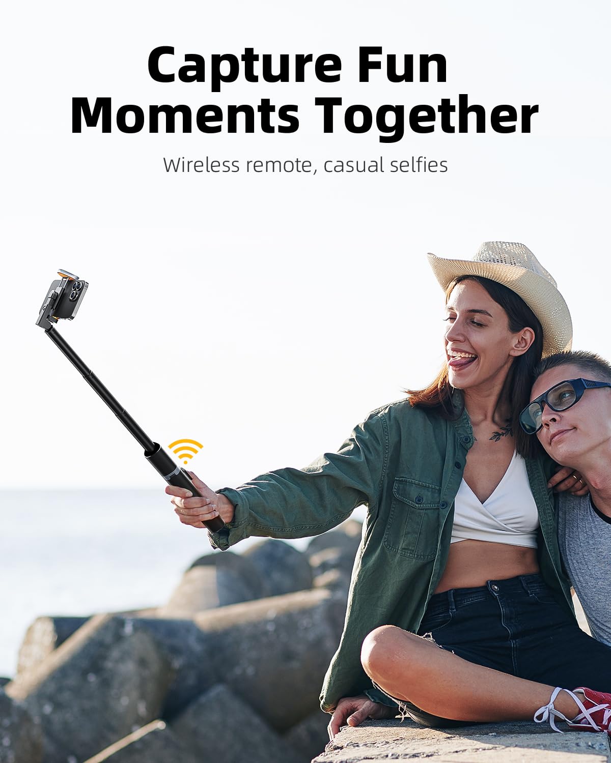 Todi 63 Cell Phone Selfie Stick Tripod, Portable Tripod For Iphone With Wireless Remote, Extendable Smartphone Stand, All-In-1,