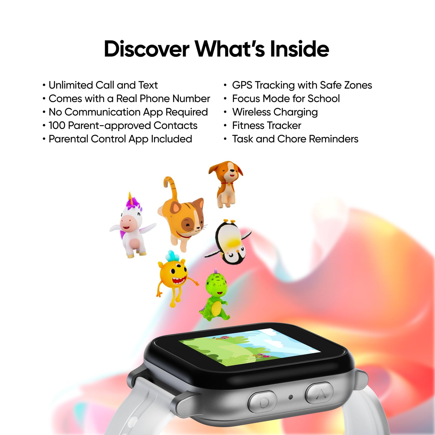 Gabb Watch 3e - Smart Watch for Kids, GPS Tracker, No Social Media or Internet, Fees Required (Dark Gray)