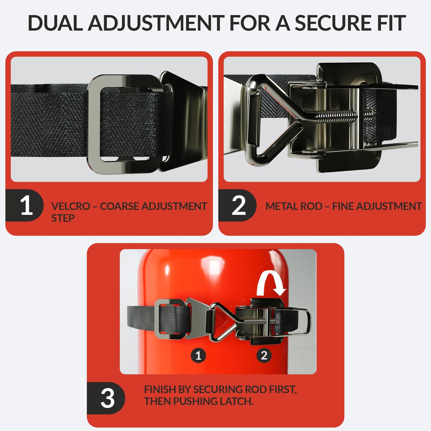 Truck-Grade Fire Extinguisher Mount – Anti-Vibration Bracket for 5 lb Extinguishers – Rugged, Secure Hold for Commercial Vehicles, Off-Road, RV & More