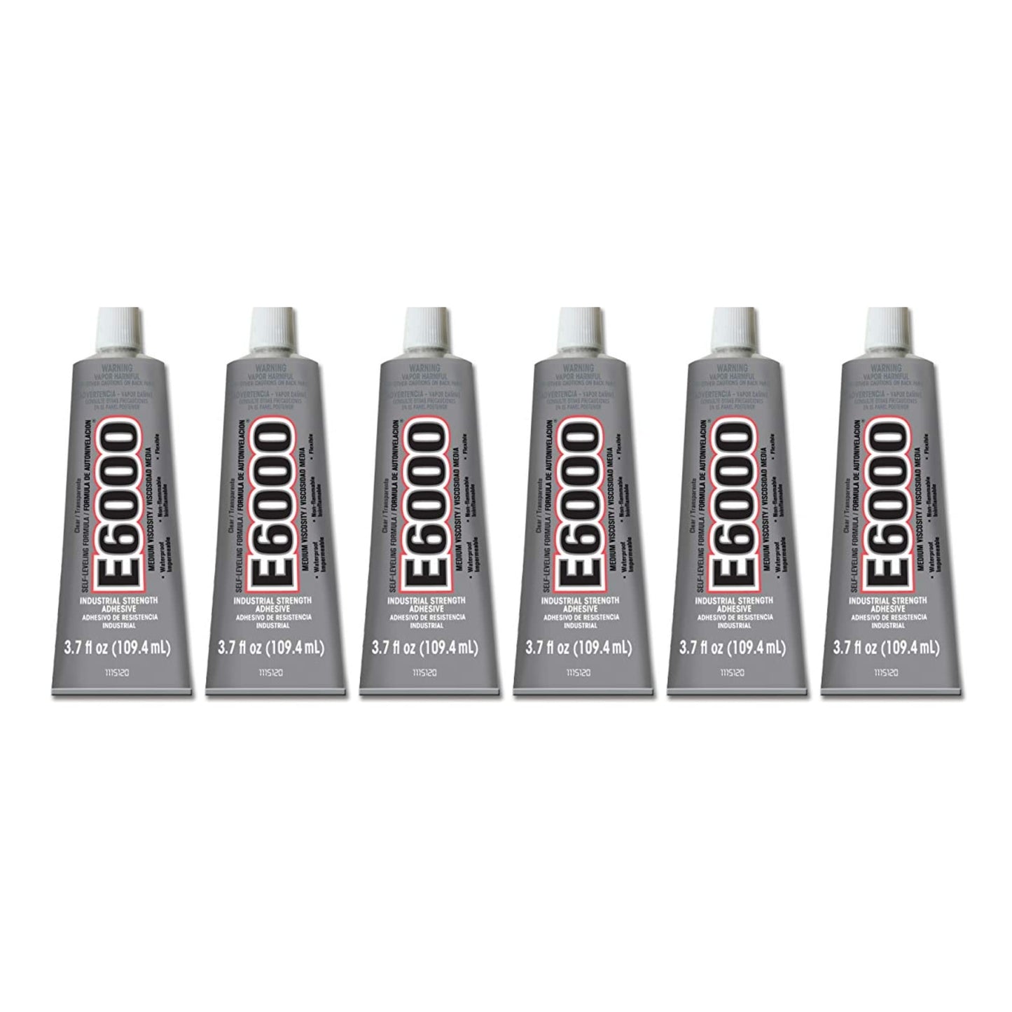 Eclectic Products 220011 6 Pack 3.7 oz. E-6000 High Viscosity Multi-Purpose Adhesive, Clear