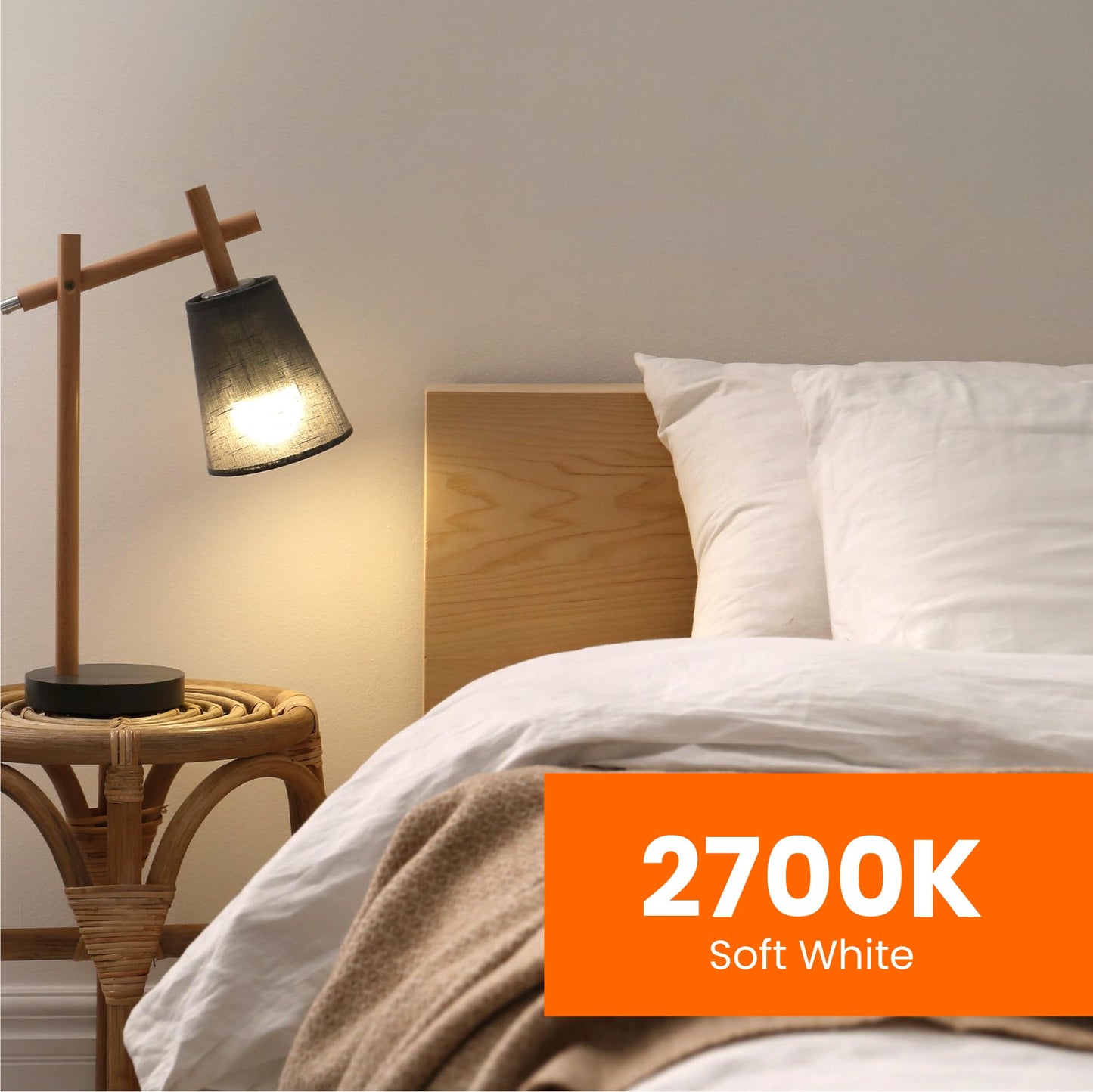 Feit Electric A19 LED Light Bulbs, 40W Equivalent, Non Dimmable, 450 Lumens, E26 Standard Base, 2700k Soft White, 80 CRI, 10 Year Lifetime, Energy Efficient, 4 Pack, A450/827/10KLED/4