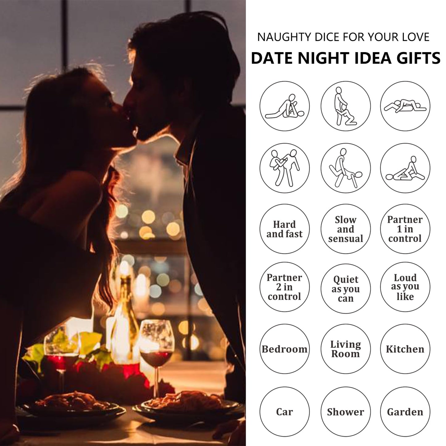 Anniversary Newlywed Honeymoon Gifts for Couple Women Men Valentines Day Naughty Gifts for Boyfriend Girlfriend Husband Wife Date Night Ideas Dice for Him Her Christmas Bridal Shower Gifts for Bride