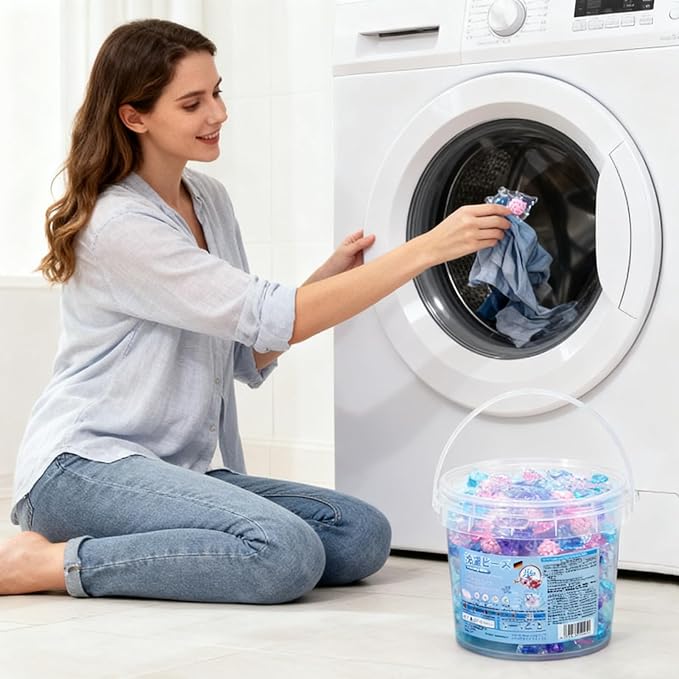 Laundry Detergent Pods - Deep Cleaning 40 Tablets Beads | Washing Machine Pods, Apartment Bathroom Home Dorm Room Hotel, Jeans Towels Sheets T Shirt Blouse, Powerful Stain Removal, Fresh Scent Laundry