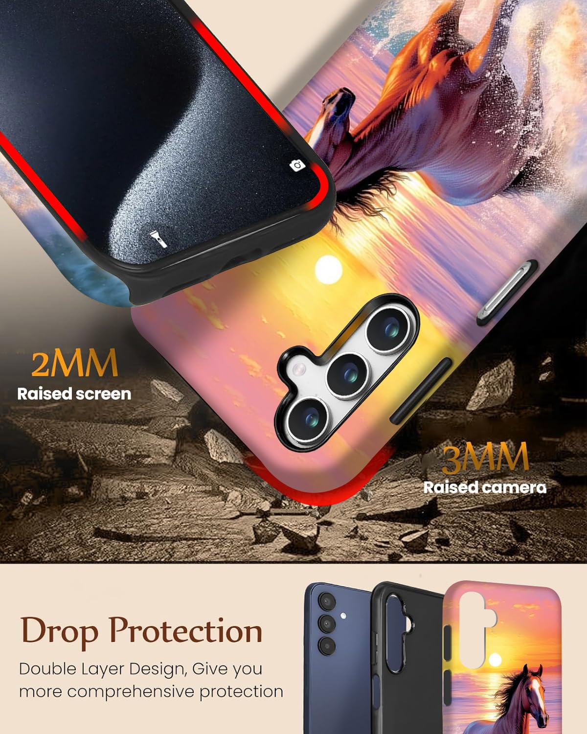 Ziskgzo Compatible For Samsung Galaxy S25 Ultra 5G Case, 2 Layer Hard Shell Silicone Cover 2 In 1 Shockproof Protective Phone Ca