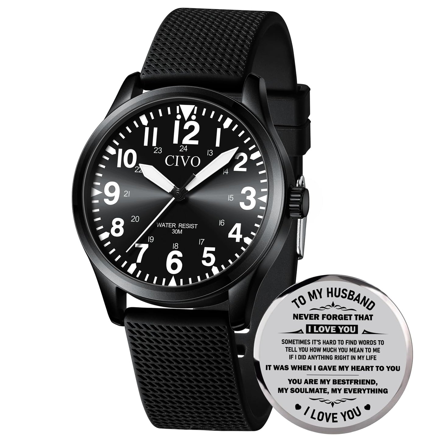 CIVO Gifts for Husband from Wife: Gifts for Husband from Wife at Anniversary Birthday Valentine, Watch for Men