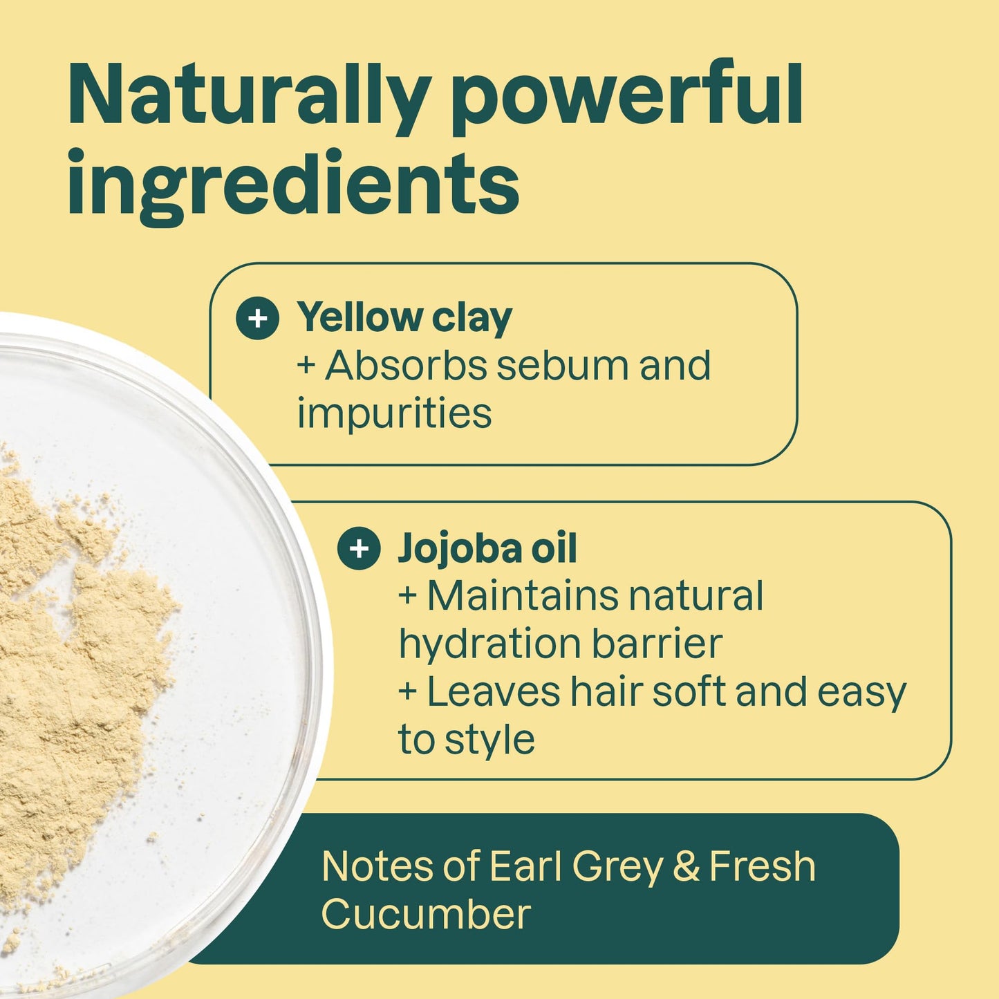 ATTITUDE Clarifying Shampoo Bar, Natural Origin, for Greasy and Oily Hair, Jojoba Oil & Yellow Clay, EWG Verified & Clean ingred