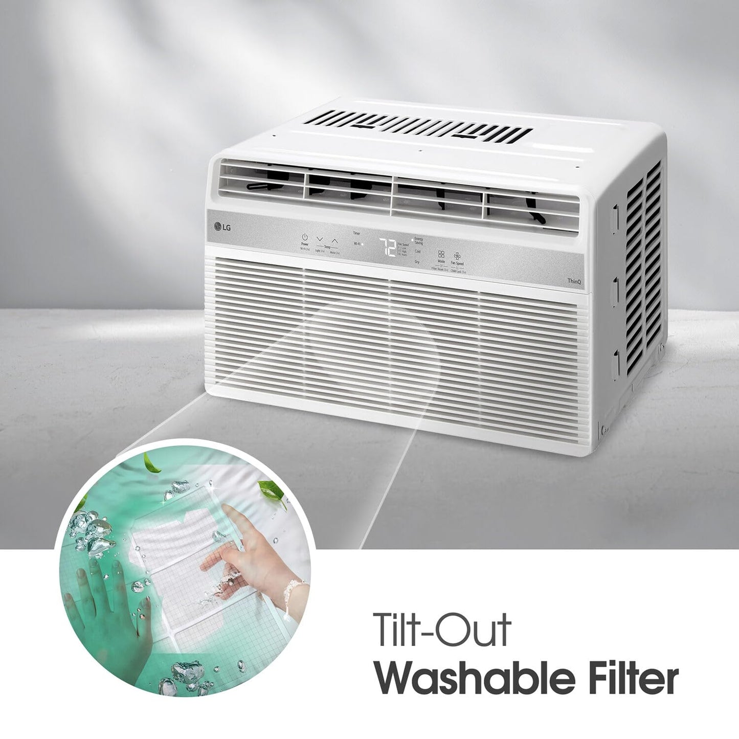 Lg 10,000 Btu Window Air Conditioner With Dehumidifier, 115V, Window Ac For Medium Rooms Up To 450 Sq. Ft., Window Unit Ac With