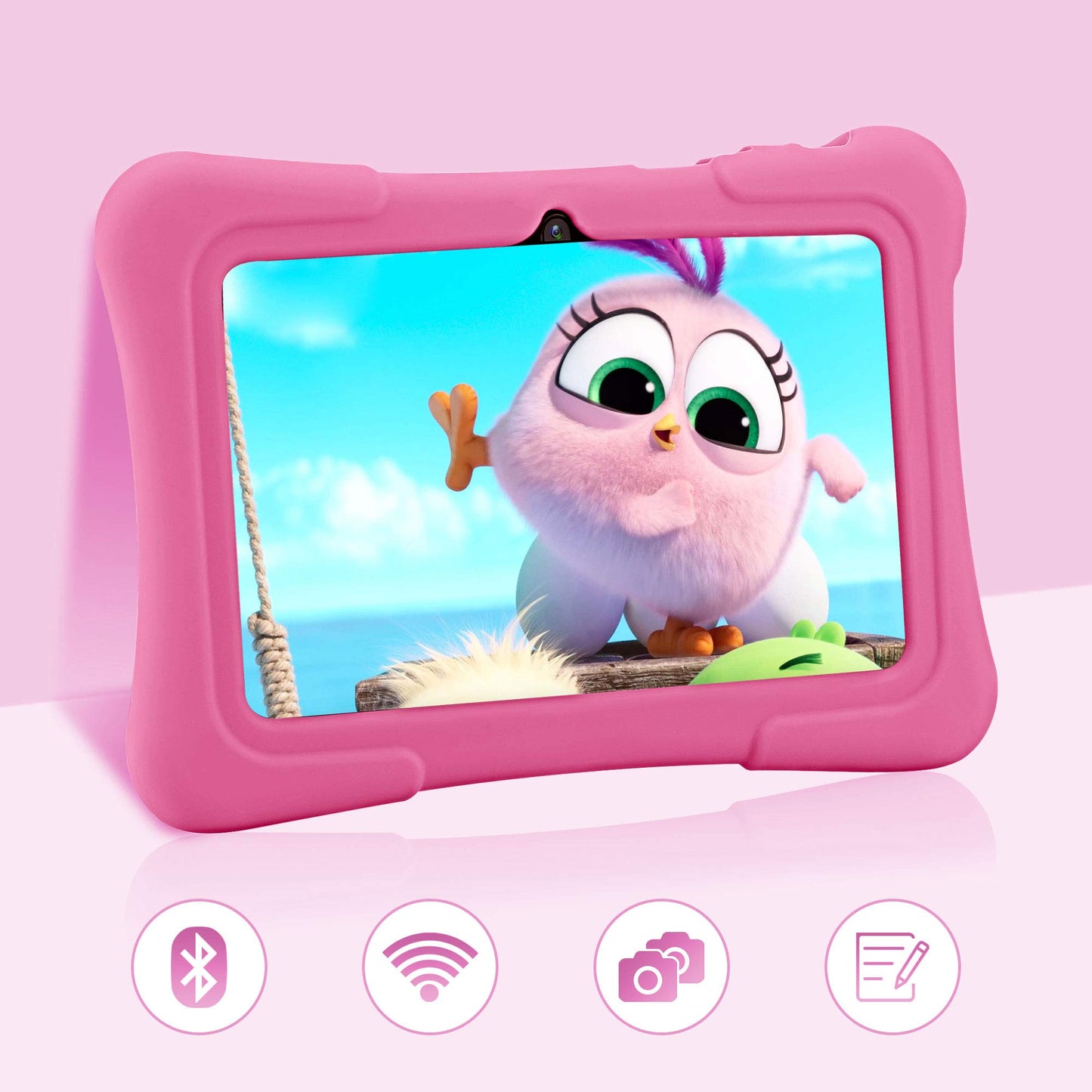 Pritom 7 Inch Kids Tablet, Quad Core Android 13, 32 Gb Rom, Wifi, Bluetooth, Dual Camera, Educationl, Games, Parental Control, K