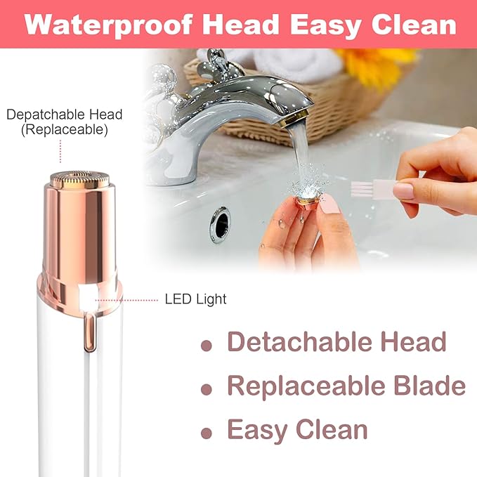 Facial Hair Remover for Women - Lady Removal Shaver - USB Rechargeable Lady Face Epilators Trimmer for Face Lips Chin Peach Fuzz Arms Legs