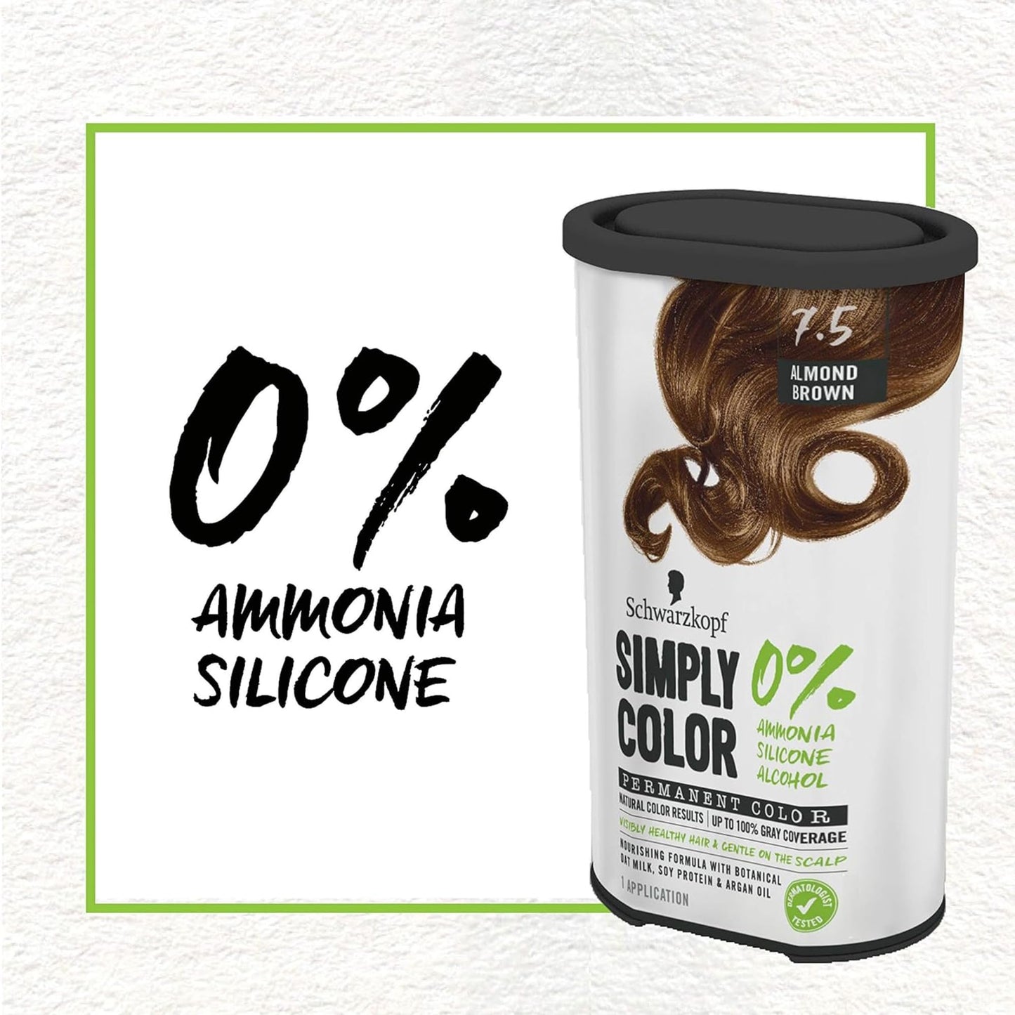 Schwarzkopf Simply Color Permanent Hair Color, 7.5 Almond Brown