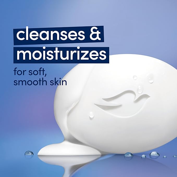Dove Beauty Bar Gentle Skin Cleanser Moisturizing for Gentle Soft Skin Care Original Made With 1/4 Moisturizing Cream 3.75 oz, 4 Bars