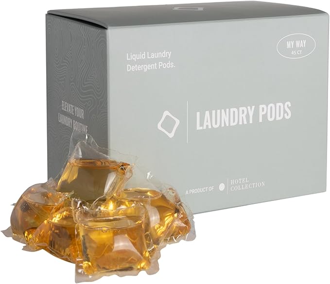 Hotel Collection Laundry Pods – My Way Scent w/Sandalwood, Oud Wood & Leather for Luxe Laundry – 45ct