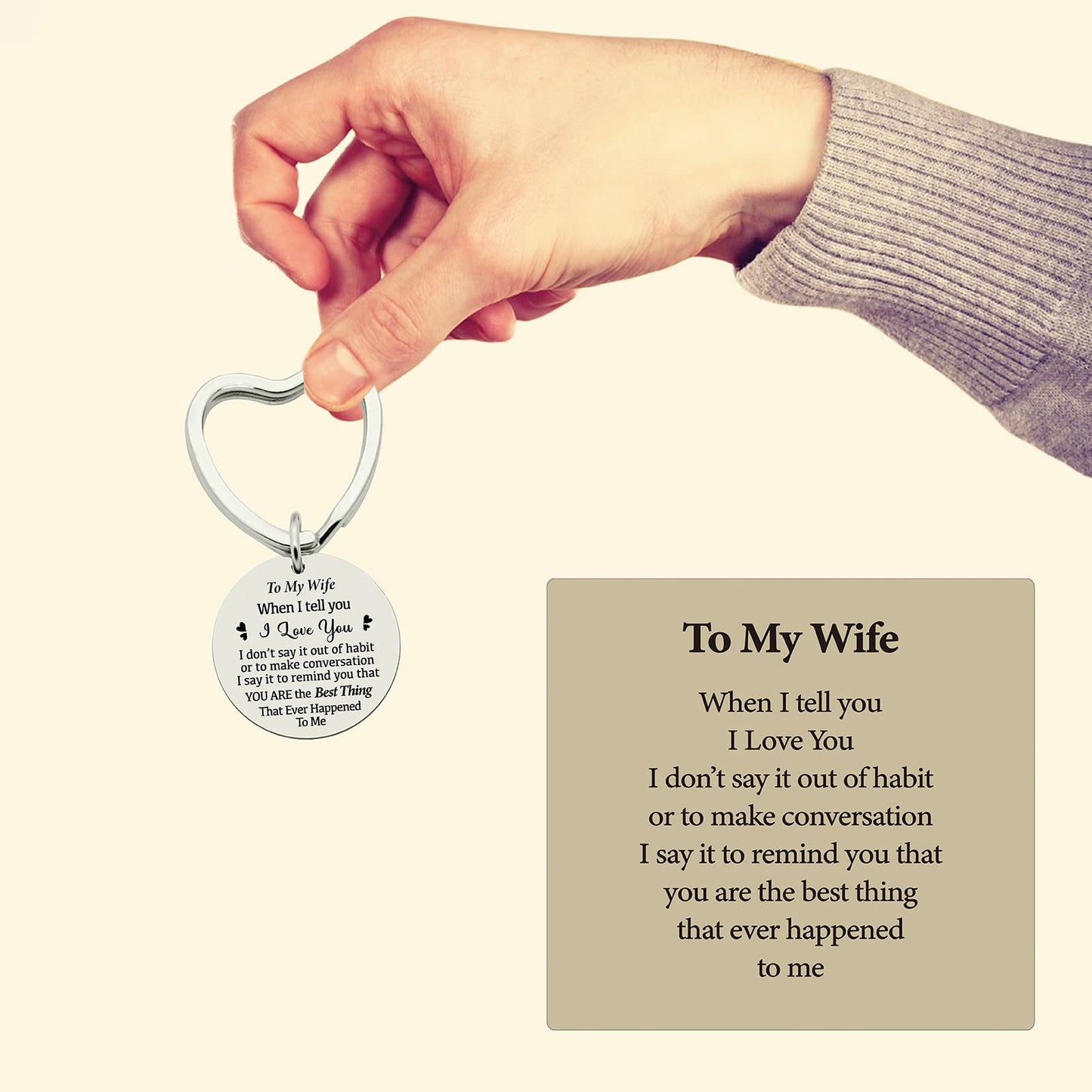 To My Wife Gifts, Wife Journal with Pen, I Love My Wife Keychain, To My Wife Leather Journal 140 Pages Notebook Diary, Gift for Wife Romantic from Husband, Gifts for Wife Birthday Anniversary