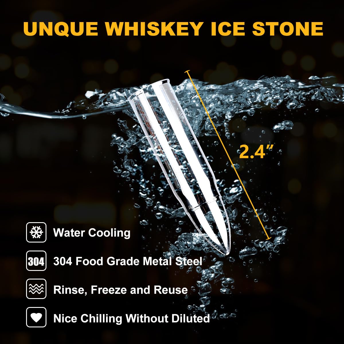 Gifts for Men Dad, Father's Day Anniversary Birthday Gifts Ideas for Him Husband Boyfriend, Stainless Steel Whiskey Stones and Whiskey Glasses Set, Unique Whiskey Bourbon Groomsman Gifts for Men Boss