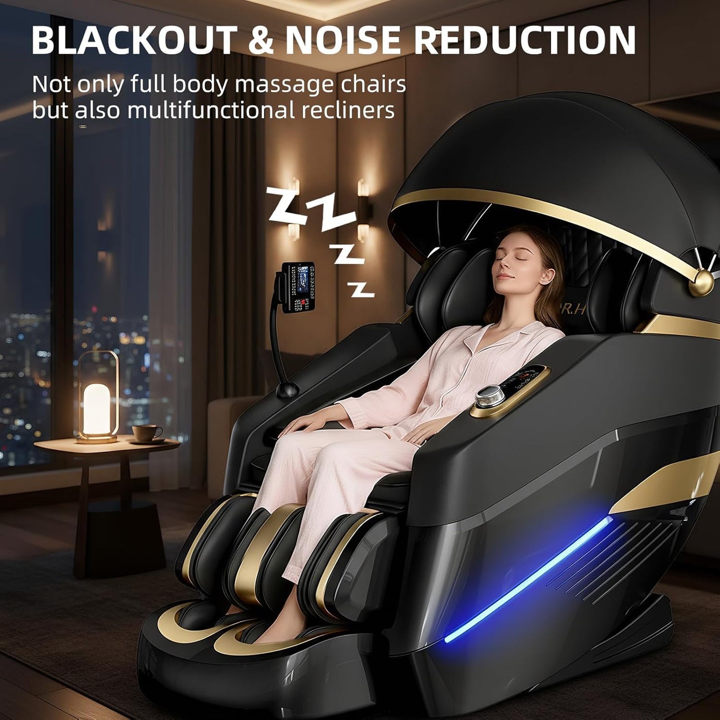 2026 Upgrade Massage Chair sleeping pod Full Body,Zero Gravity 3D SL-Track Shiatsu Massage Recliner Chair Built-in Heat System Airbag Massage with Body Scan, Deep Yoga Stretch, Foot And Back massage