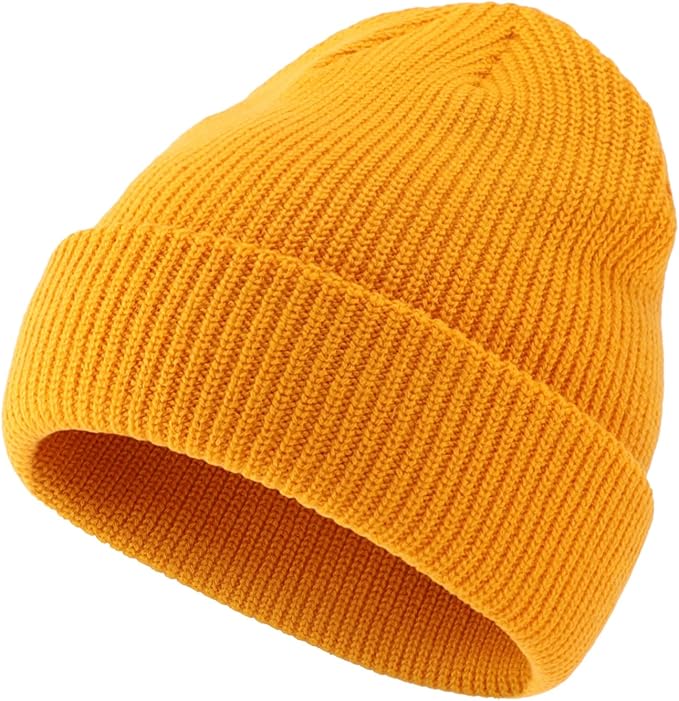 Connectyle Classic Double Layer Knit Beanie Hat Warm Thick Acrylic Winter Hats Daily Cuffed Beanies Watch Hat for Men Women