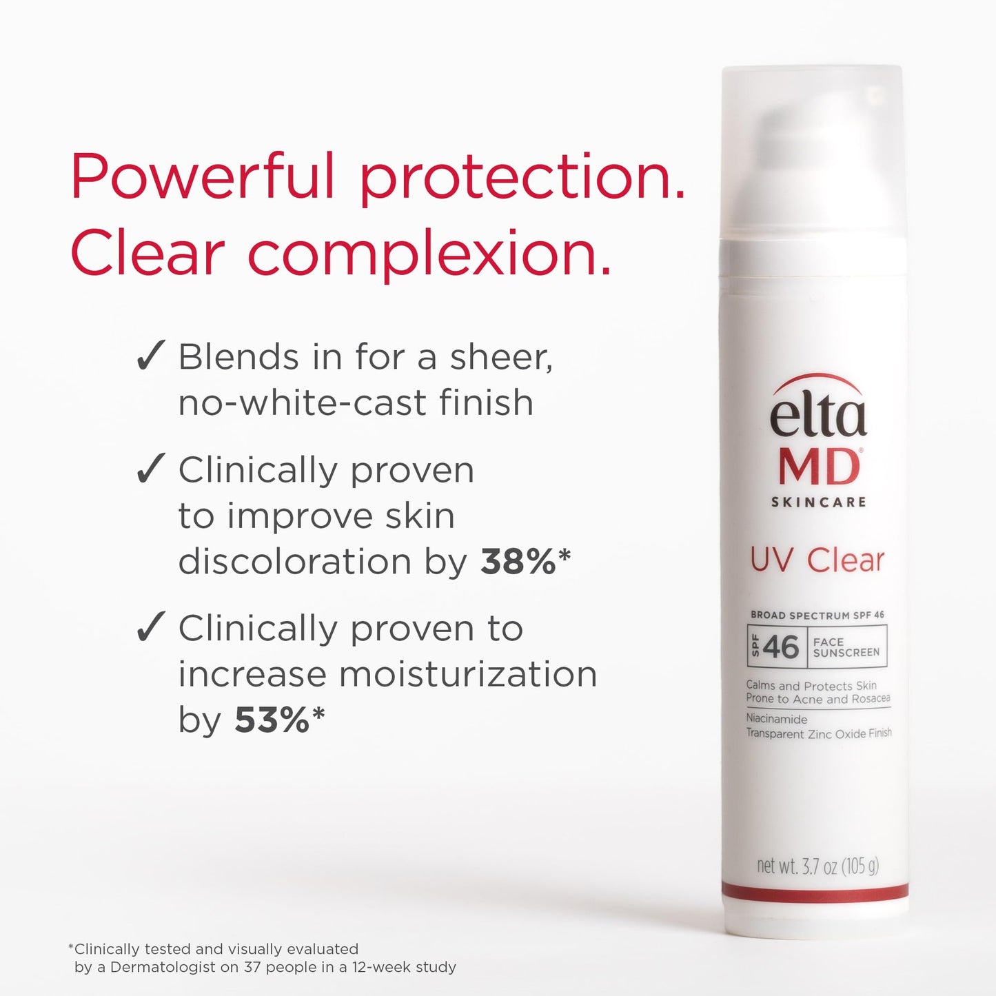 EltaMD UV Clear Face Sunscreen SPF 46, Oil Free Sunscreen with Zinc Oxide, Dermatologist Recommended, For Acne-Prone Sensitive S