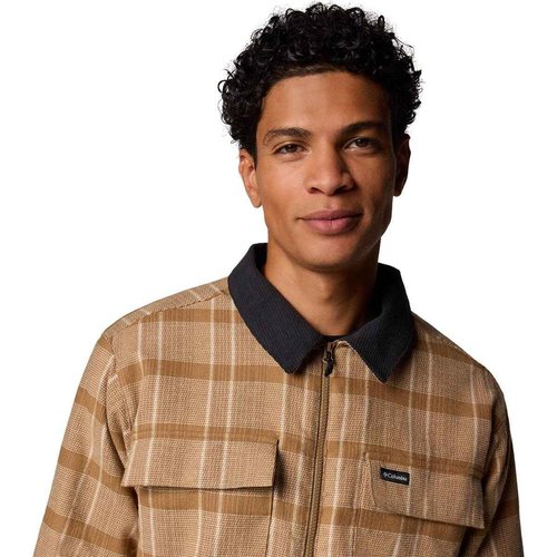 Columbia Men's Pitchstone Heavyweight Shirt Jacket, Delta/Black, Medium