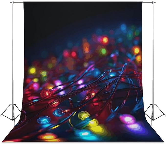 Many Colored Lights Backdrop Background for Photography High Density Polyester Fabric Background Banner Seamless Photo Boo...