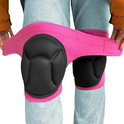 Garden Knee Pads for Women for Flooring House Cleaning, Soft Kneeling Cushions for Weeding Planting, Comfortable Protective Knee Pad for Kneeling for Yard Carpet Concrete Work for Christmas, Pink M