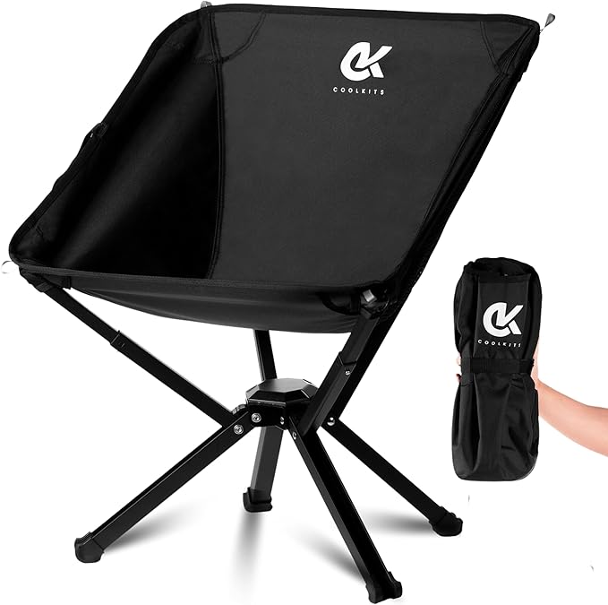 Coolklick Camping Chairs, Beach Chair 330lb Capacity, Folding Chairs for Outside, Travel, Hiking, Backpacking & Adventure.