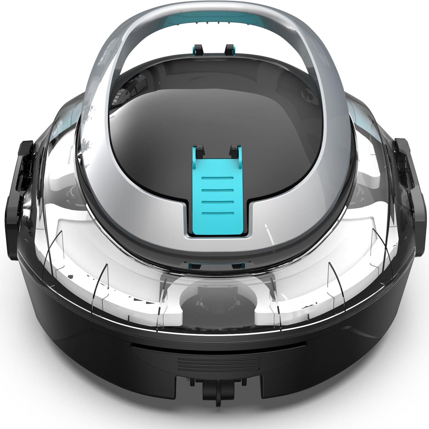 S2 Cordless Robotic Pool Cleaner for Above Ground Pools, Cordless Pool Vacuum, Dual-Layer Filtration, 90-Min Cleaning Cycle, Small-Medium Pool Coverage, Self-Parking (Transparent Black)