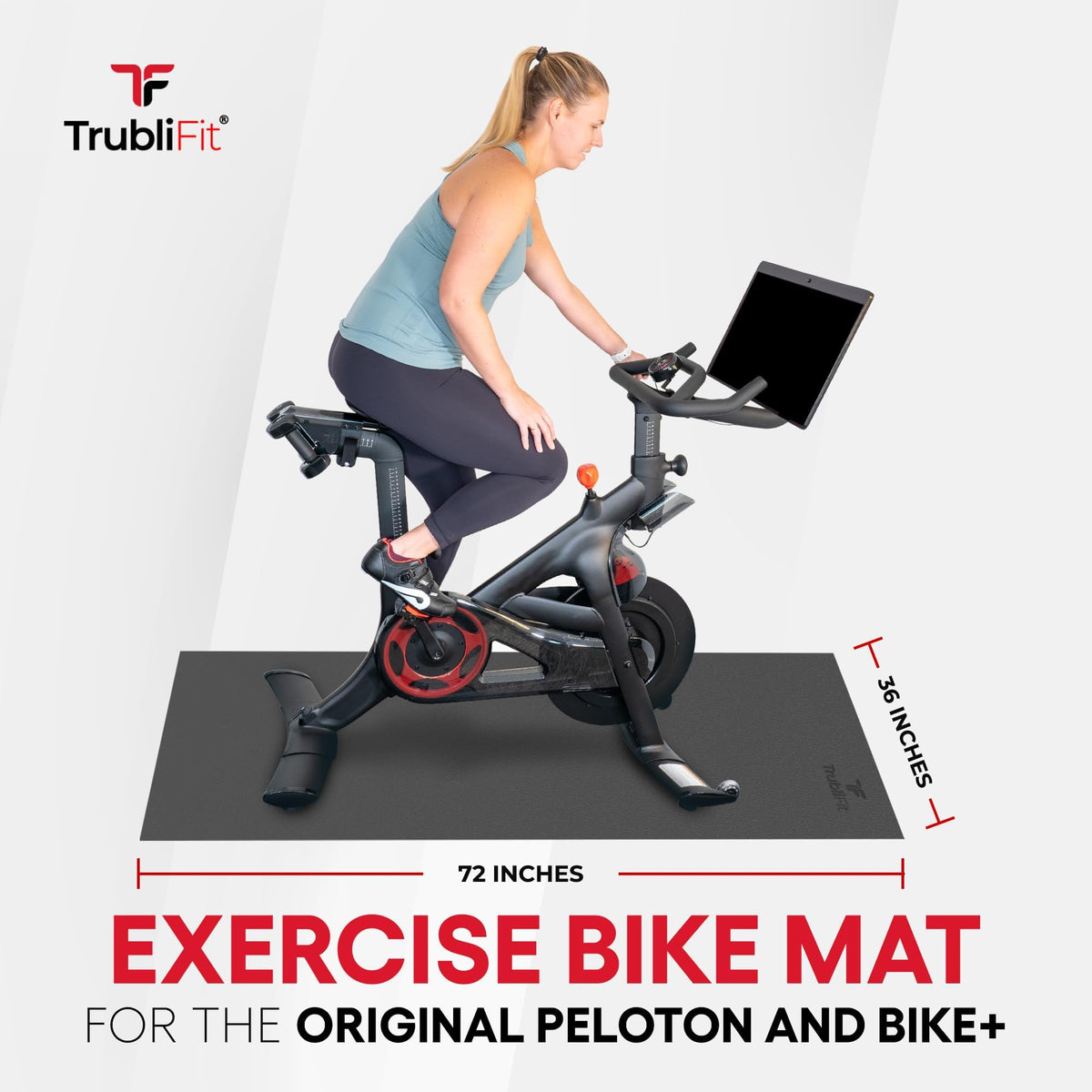 Bike Mat for Peloton Bike and Peloton Bike+, Exercise Bike Mat, Indoor Cycling Floor Mat, Waterproof Under Equipment Mat