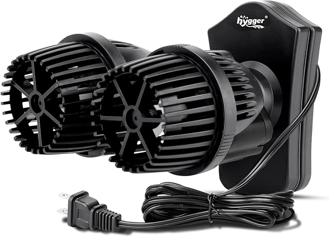 hygger 2100GPH Double Head Aquarium Wave Maker, Quiet 5W Aquarium Circulation Pump, with Strong Magnetic Suction Base, 36...