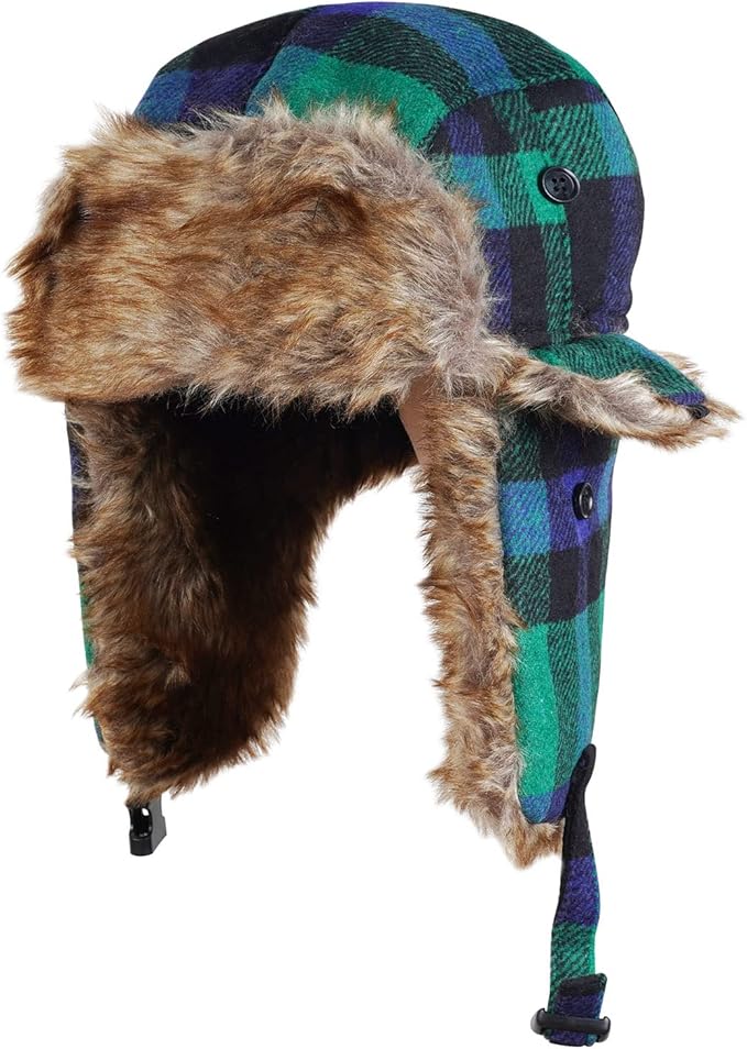 ONWAY Trapper Hat Winter Hats for Women Men with Faux Fur Ear Flaps