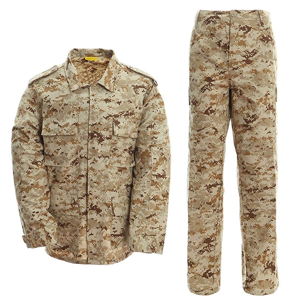 LANBAOSI Men's Tactical Hunting Uniform Combat Suit Shirt Jacket Coat and Pants Set