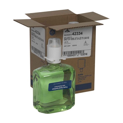 ENMOTION® GEN2 E3-RATED MOISTURIZING FOAM HAND SANITIZER DISPENSER REFILLS BY GP PRO (GEORGIA-PACIFIC), FRAGRANCE FREE, 2 BOTTLES PER CASE
