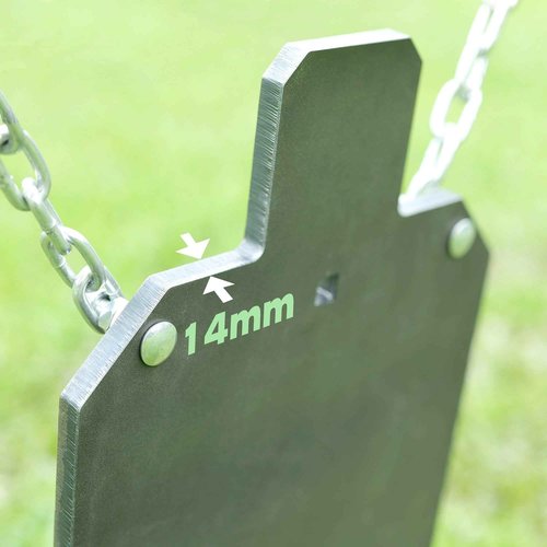ECCEPOPU Steel Targets for Shooting, Rifle Rated AR500 Steel Gong Silhouette Metal Target for Precision Shooting