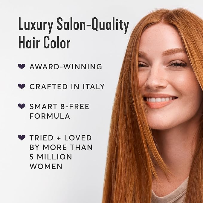 Madison Reed Radiant Hair Color Kit - 7NCG Light Golden Copper (Genova Red), Dimensional Gray Hair Blending Permanent Hair Dye, PPD-Free & Ammonia-Free, 2 Pack