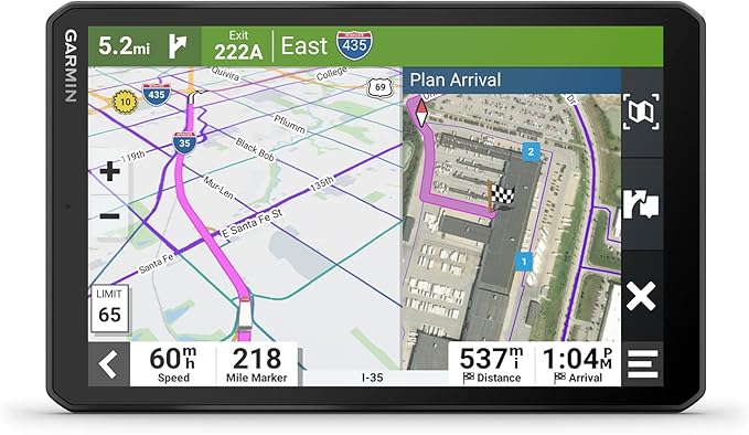 Garmin Dezl OTR810 (Renewed), Large 8" GPS Navigator, Custom Truck Routing, High-Res Birdseye Satellite Imagery, Truck & T...