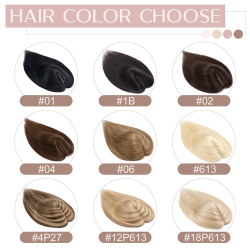 SEGO Pro Hair Toppers for Women Real Human Hair with No Bangs Toppers Hairpieces for Women Increase Volume 613 Light Gold,10 Inch