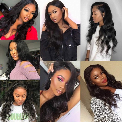 6x6 Closure Body Wave Hd Transparent Lace With Pre Plucked Baby Hair Human Hair High Density Unprocessed Brazilian Virgin Hair 10A Grade Natural Black 22 Inch For Woman