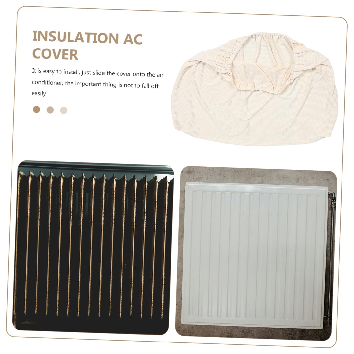 Alipis Fabric Heater Dust Cover for Home Radiators, Reusable Cloth Cover, Protective Heater Dust, Washable, White, 35.43 X 24.40 X 5.90 Inches