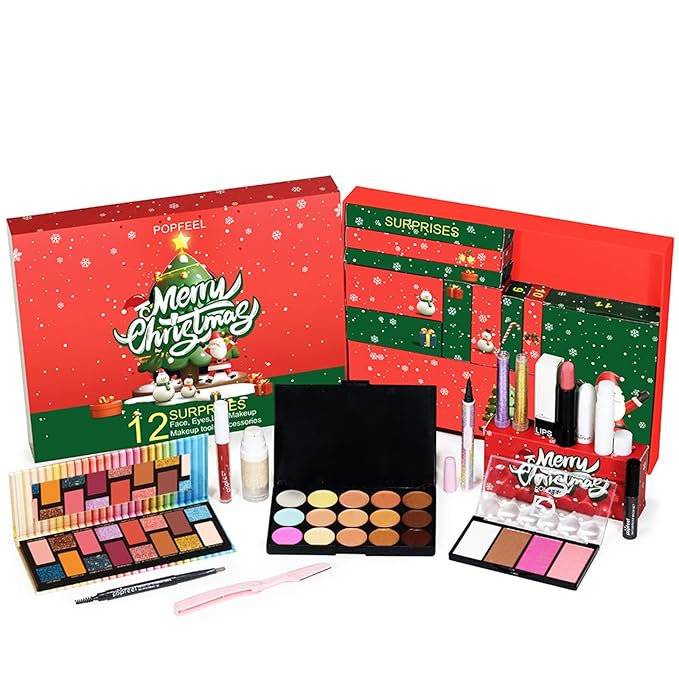 Makeup Set Box, Advent Surprise Assortment Gift with Professional Makeup Products, Cosmetics Set Party Favors for Women Teenager Girls, Vegan & Cruelty-Free