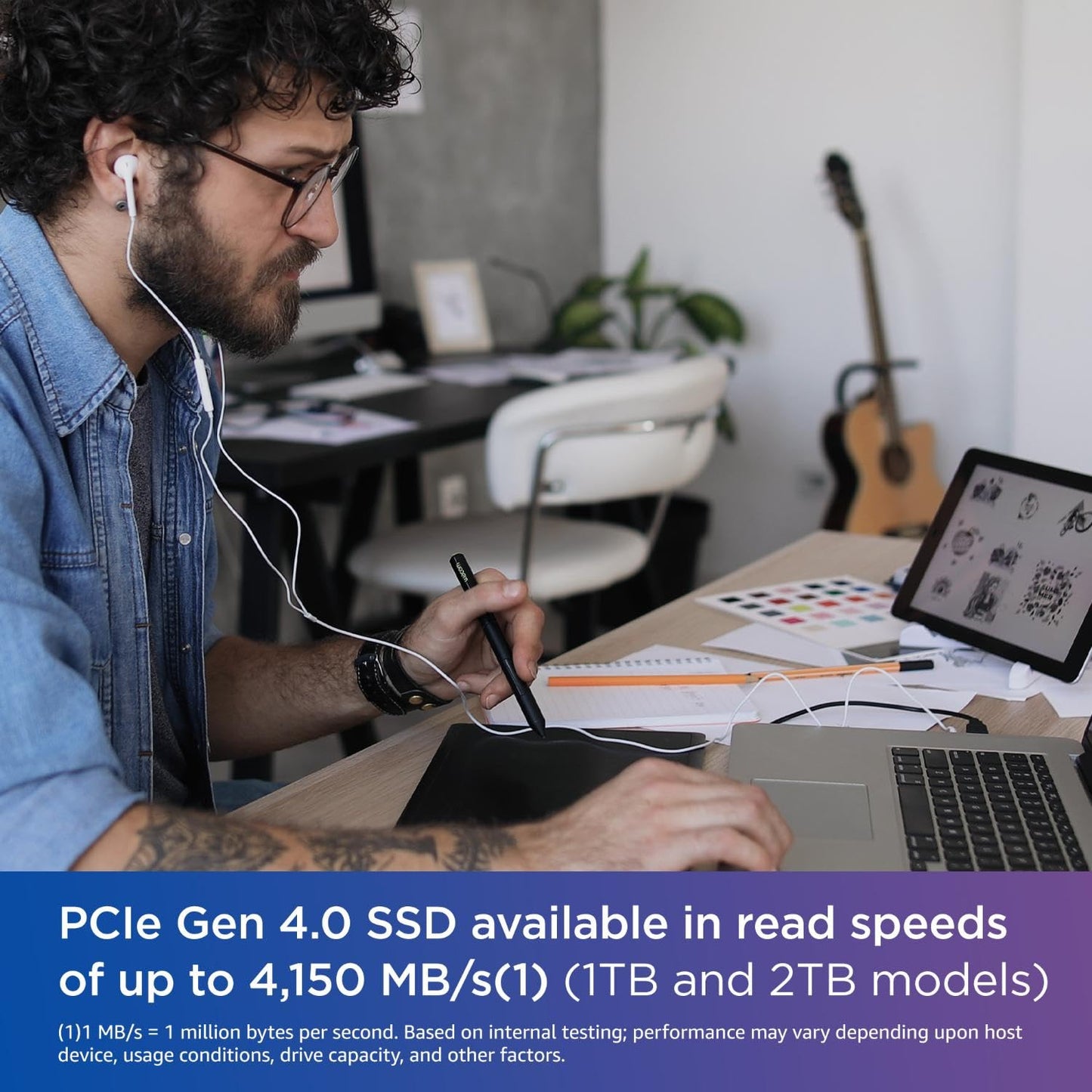 Western Digital 500Gb Wd Blue Sn580 Nvme Internal Solid State Drive Ssd - Gen4 X4 Pcie 16Gb/S, M.2 2280, Up To 4,000 Mb/S - Wds5