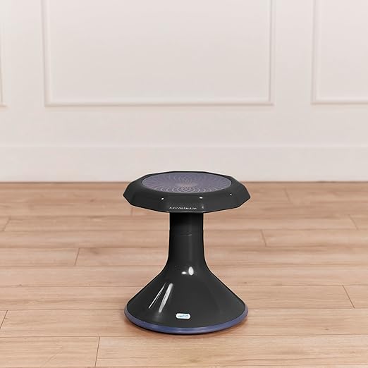 ECR4Kids ACE Active Core Engagement Wobble Stool, 15-Inch Seat Height, Flexible Seating, Black
