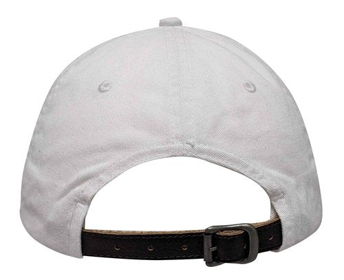POLO RALPH LAUREN Men`s Embroidered Chino Baseball Cap with Leather Strap (White (Polo Players), One Size)