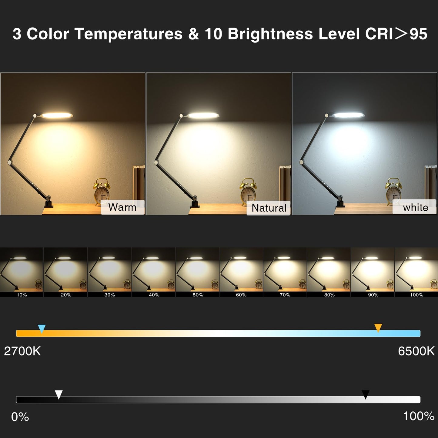 LitONES Video Conference Light for Computer, Dimmable Camera Lighting for Video Recording, Meeting, Laptop & Webcam, 15W Ring Light with C- Clamp,Swing Arm, Remote, Memory & Timer CRI >95